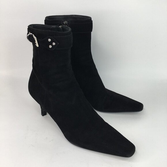 Prada black suede ankle boots Size 37 - Picture 1 of 16